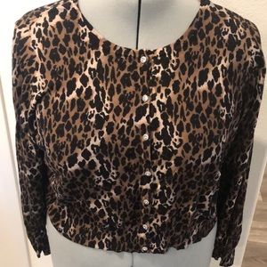 Torrid 3 3x Leopard Button Up Cardigan